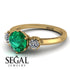 Classic 3 Stone Emerald Engagement Ring - Sofia No. 4 image 3