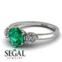 Classic 3 Stone Emerald Engagement Ring - Sofia No. 6 image 3