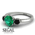 Classic 3 Stone Emerald Engagement Ring - Sofia No. 36 image 3