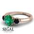 Classic 3 Stone Emerald Engagement Ring - Sofia No. 35 image 3