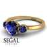 Classic 3 Stone Sapphire Engagement Ring - Sofia No. 73