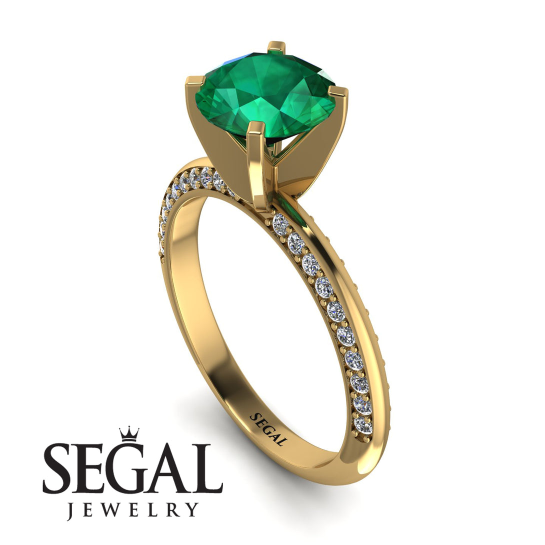 Classic Emerald Ring With A Twist - Leilani No. 4