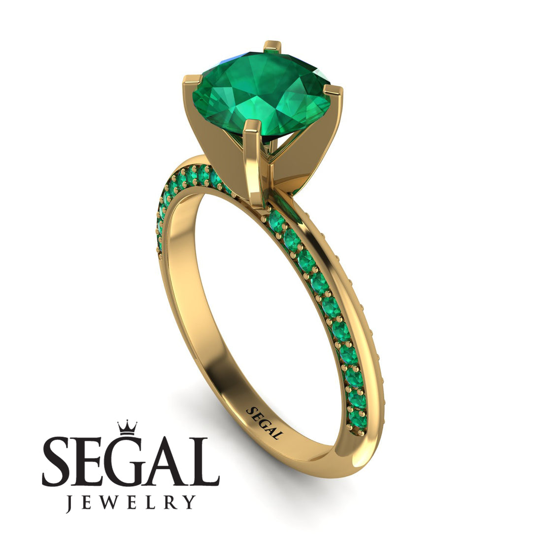 Classic Emerald Ring With A Twist - Leilani No. 19