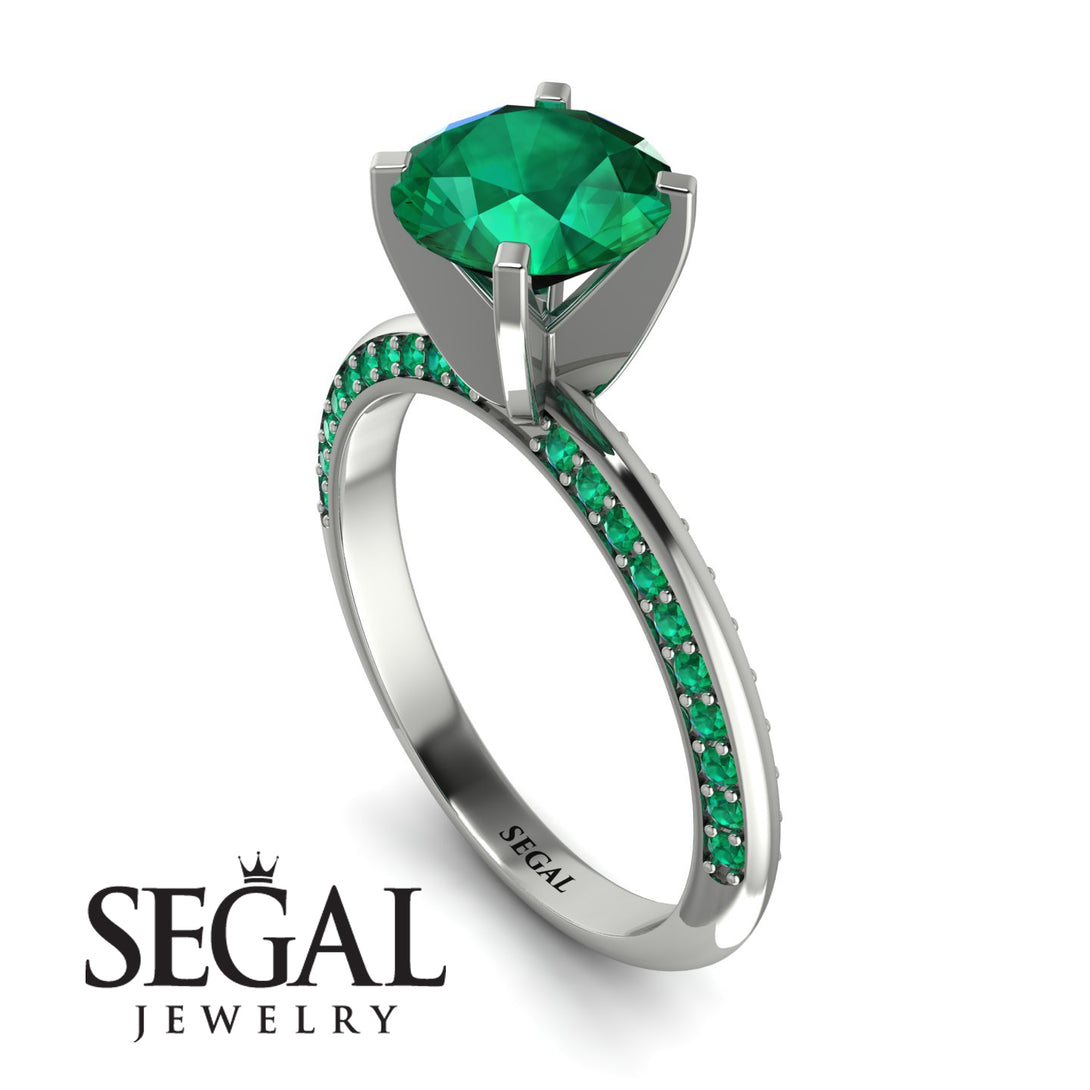 Classic Emerald Ring With A Twist - Leilani No. 21