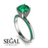 Classic Emerald Ring With A Twist - Leilani No. 21
