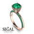 Classic Emerald Ring With A Twist - Leilani No. 20