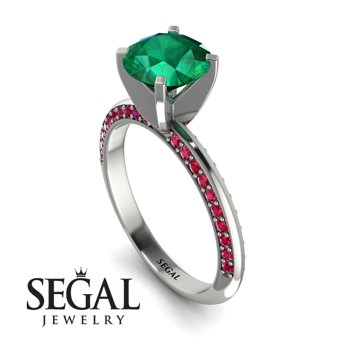 Classic Emerald Ring With A Twist - Leilani No. 51