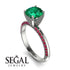 Classic Emerald Ring With A Twist - Leilani No. 51