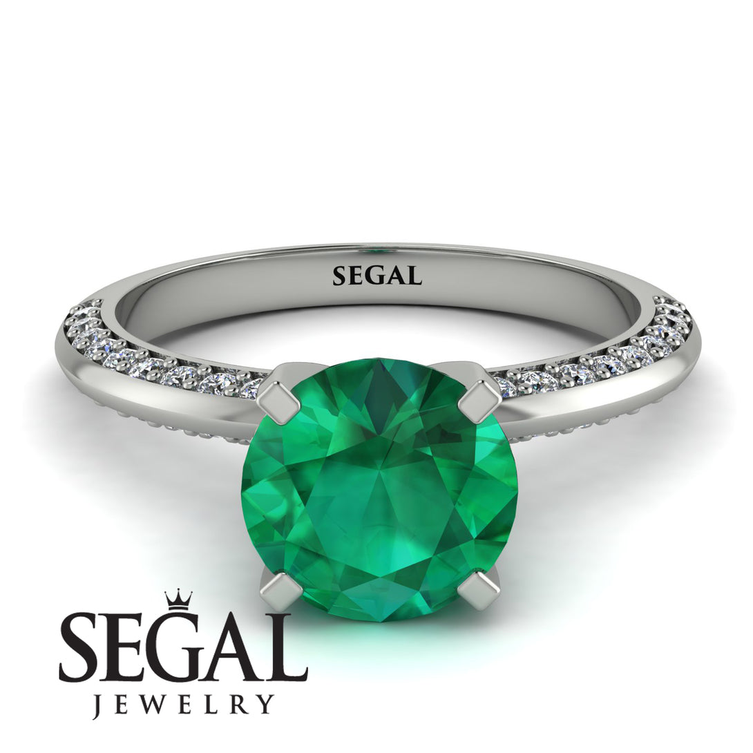 Classic Emerald Ring With A Twist - Leilani No. 6