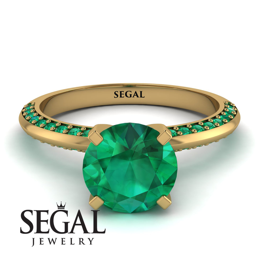 Classic Emerald Ring With A Twist - Leilani No. 19