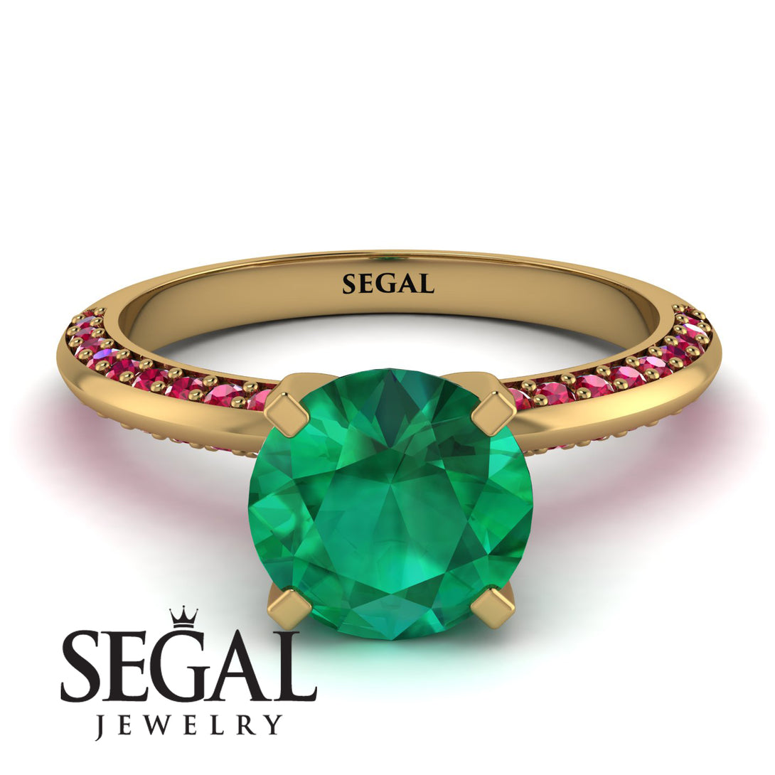 Classic Emerald Ring With A Twist - Leilani No. 49