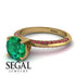 Classic Emerald Ring With A Twist - Leilani No. 49