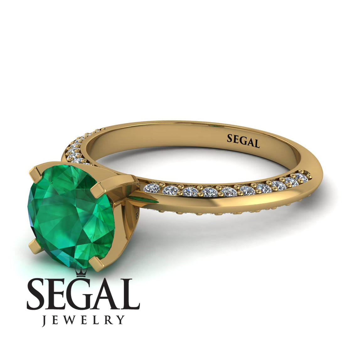 Classic Emerald Ring With A Twist - Leilani No. 4