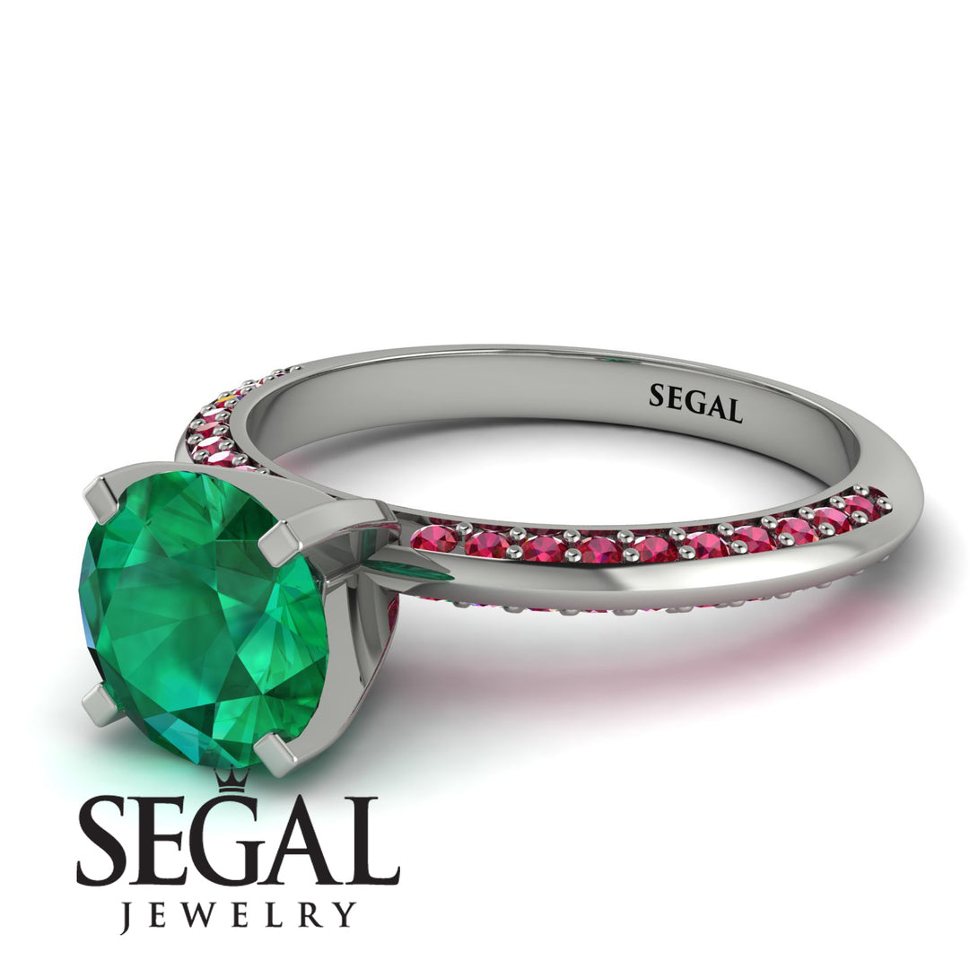 Classic Emerald Ring With A Twist - Leilani No. 51