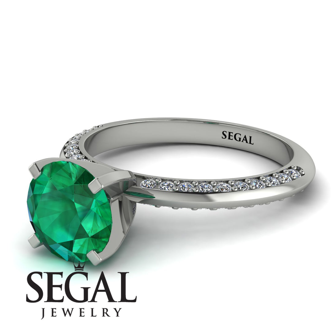 Classic Emerald Ring With A Twist - Leilani No. 6