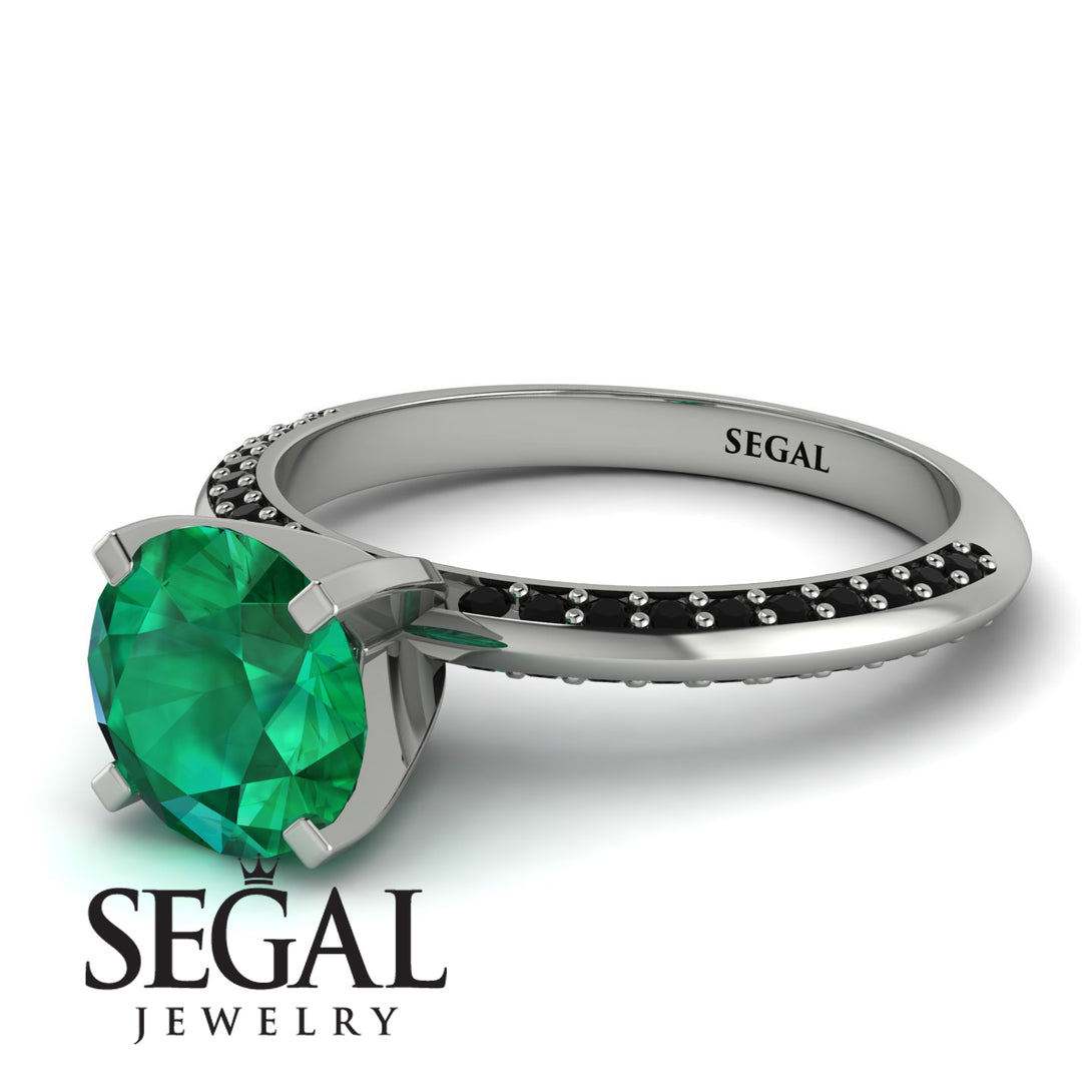 Classic Emerald Ring With A Twist - Leilani No. 36