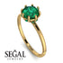 Classic Emerald Ring With Hidden Stones - Elliana No. 4