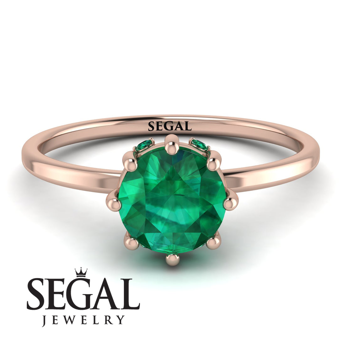 Classic Emerald Ring With Hidden Stones - Elliana No. 5