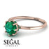 Classic Emerald Ring With Hidden Stones - Elliana No. 5