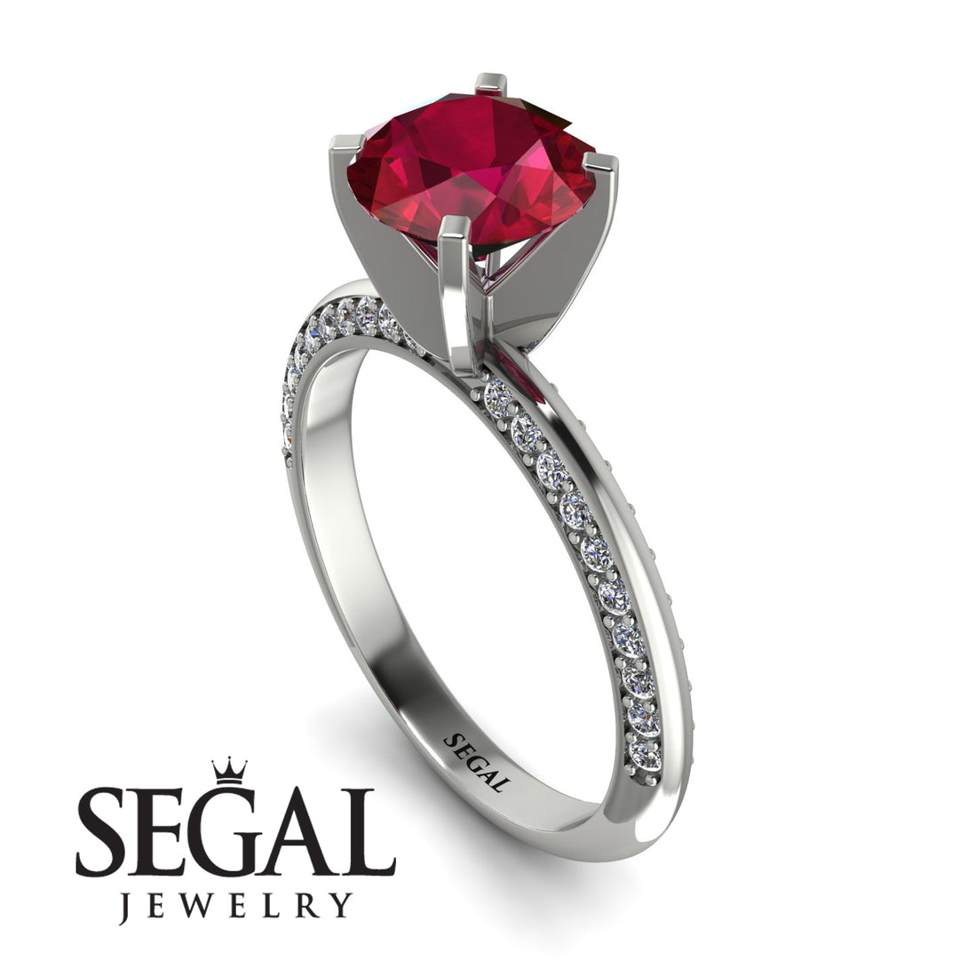 Classic Ruby Ring With A Twist - Leilani No. 12