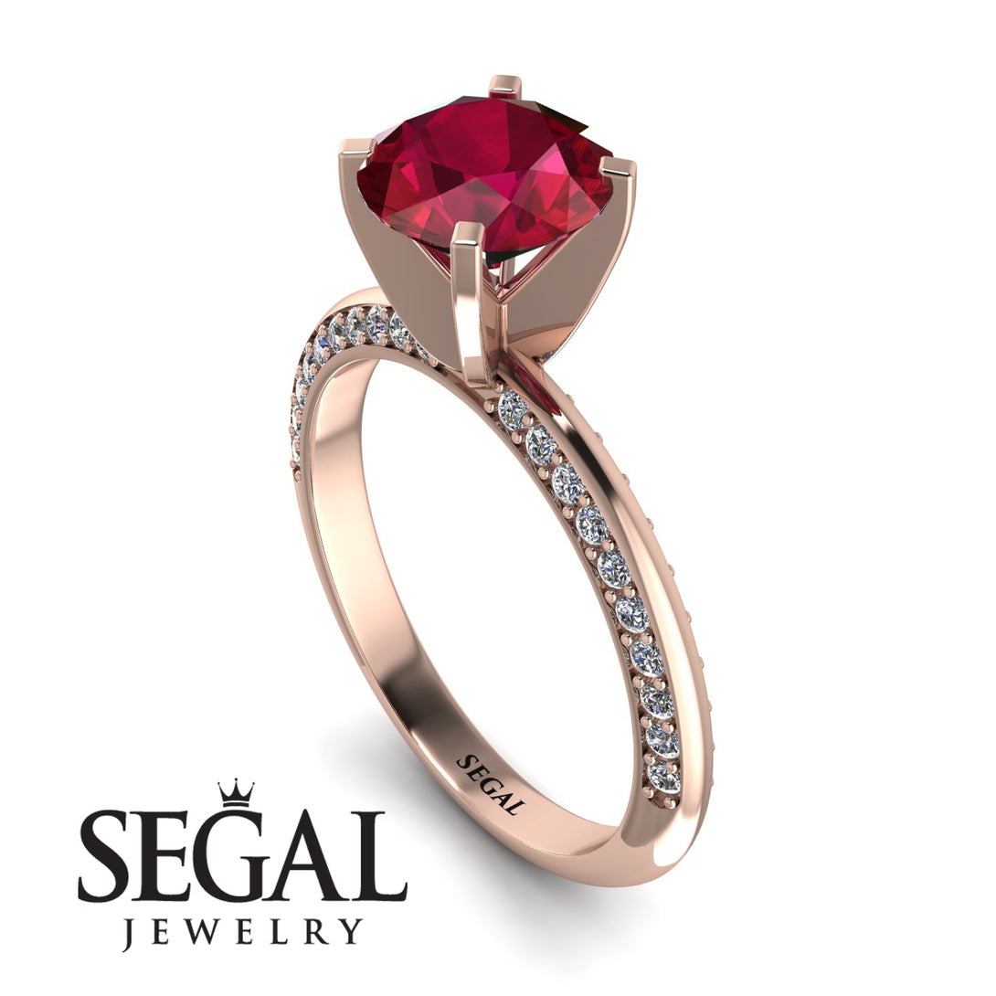 Classic Ruby Ring With A Twist - Leilani No. 11