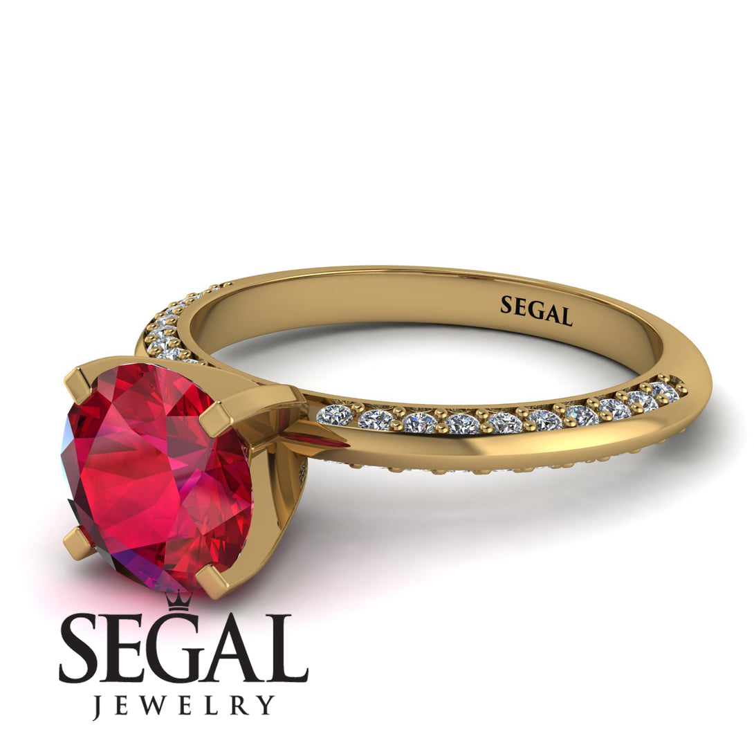 Classic Ruby Ring With A Twist - Leilani No. 10
