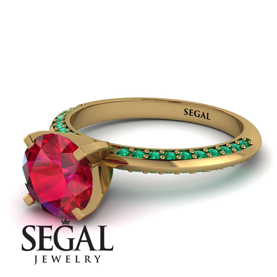 Classic Ruby Ring With A Twist - Leilani No. 25