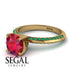 Classic Ruby Ring With A Twist - Leilani No. 25