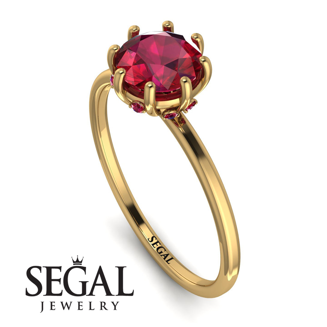Classic Ruby Ring With Hidden Stones - Elliana No. 10