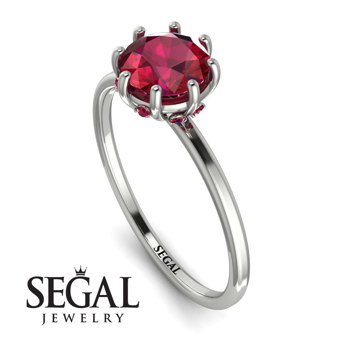 Classic Ruby Ring With Hidden Stones - Elliana No. 12