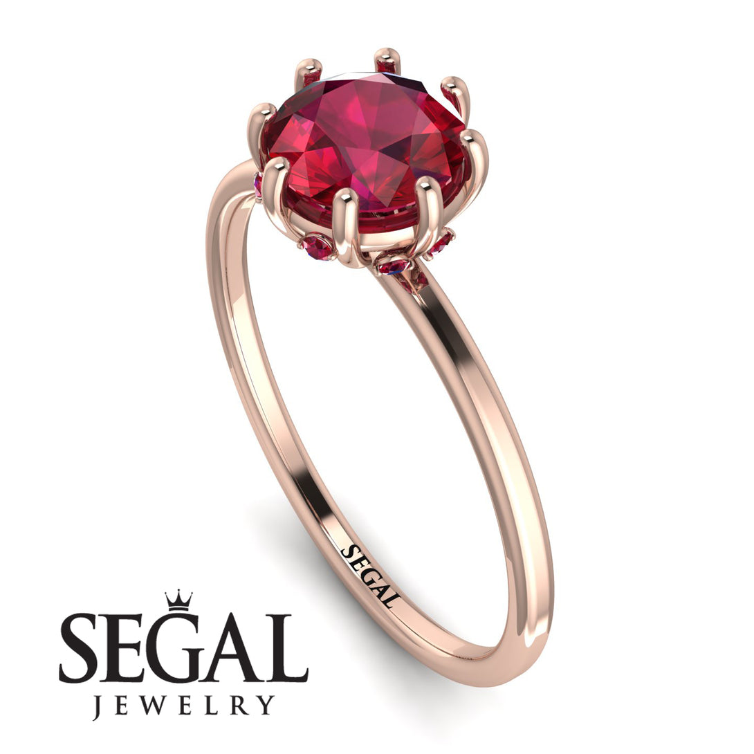 Classic Ruby Ring With Hidden Stones - Elliana No. 11