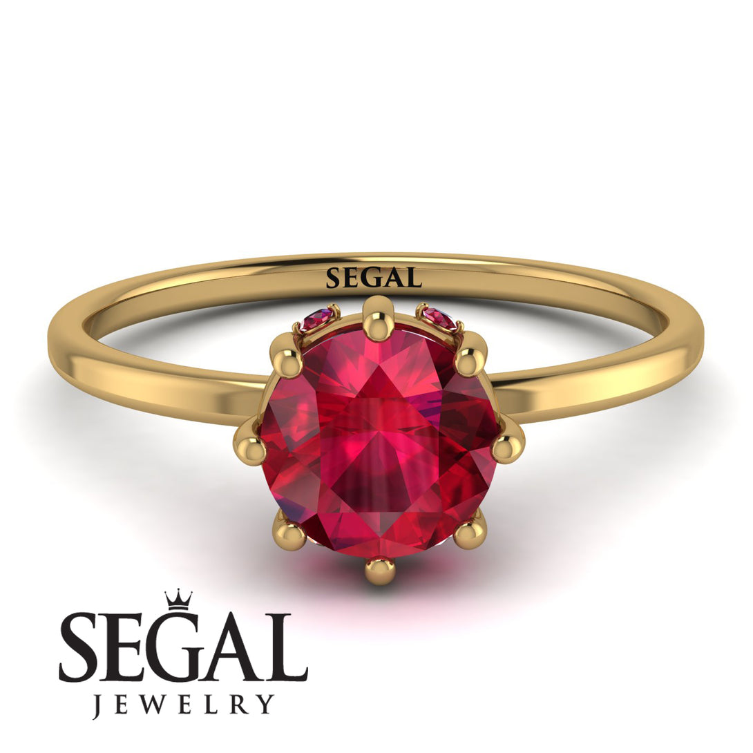 Classic Ruby Ring With Hidden Stones - Elliana No. 10