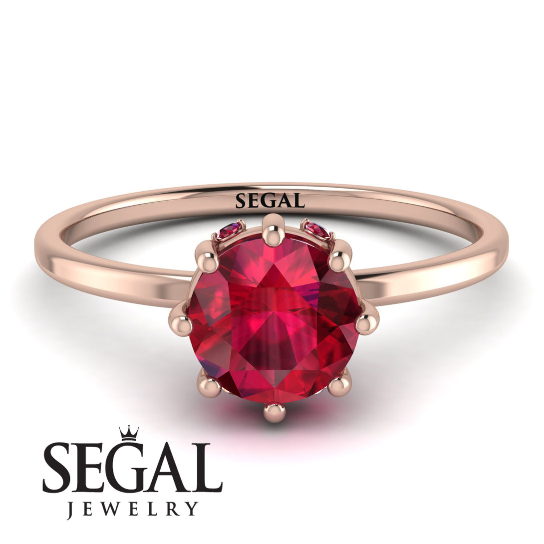 Classic Ruby Ring With Hidden Stones - Elliana No. 11