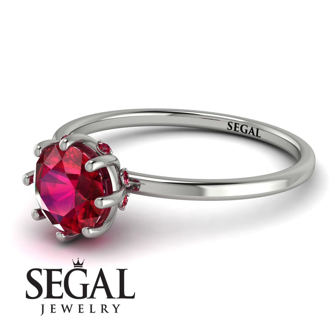 Classic Ruby Ring With Hidden Stones - Elliana No. 12