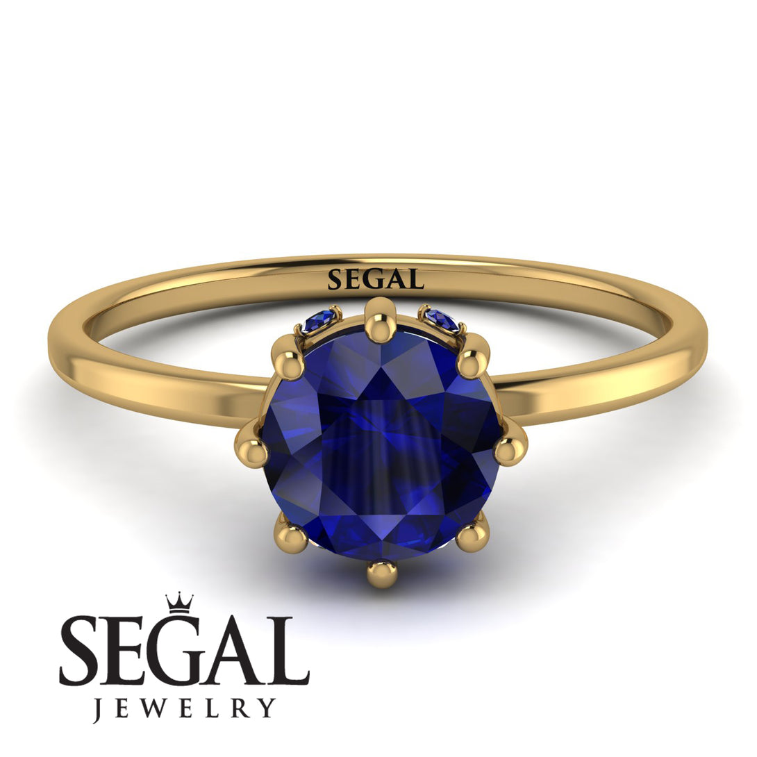 Classic Sapphire Ring With Hidden Stones - Elliana No. 13