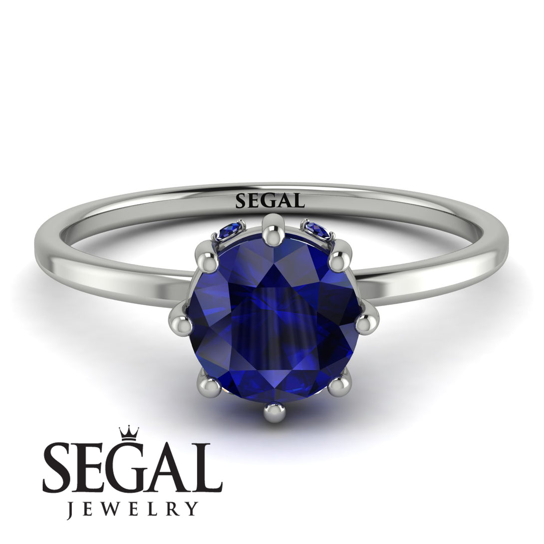 Classic Sapphire Ring With Hidden Stones - Elliana No. 15