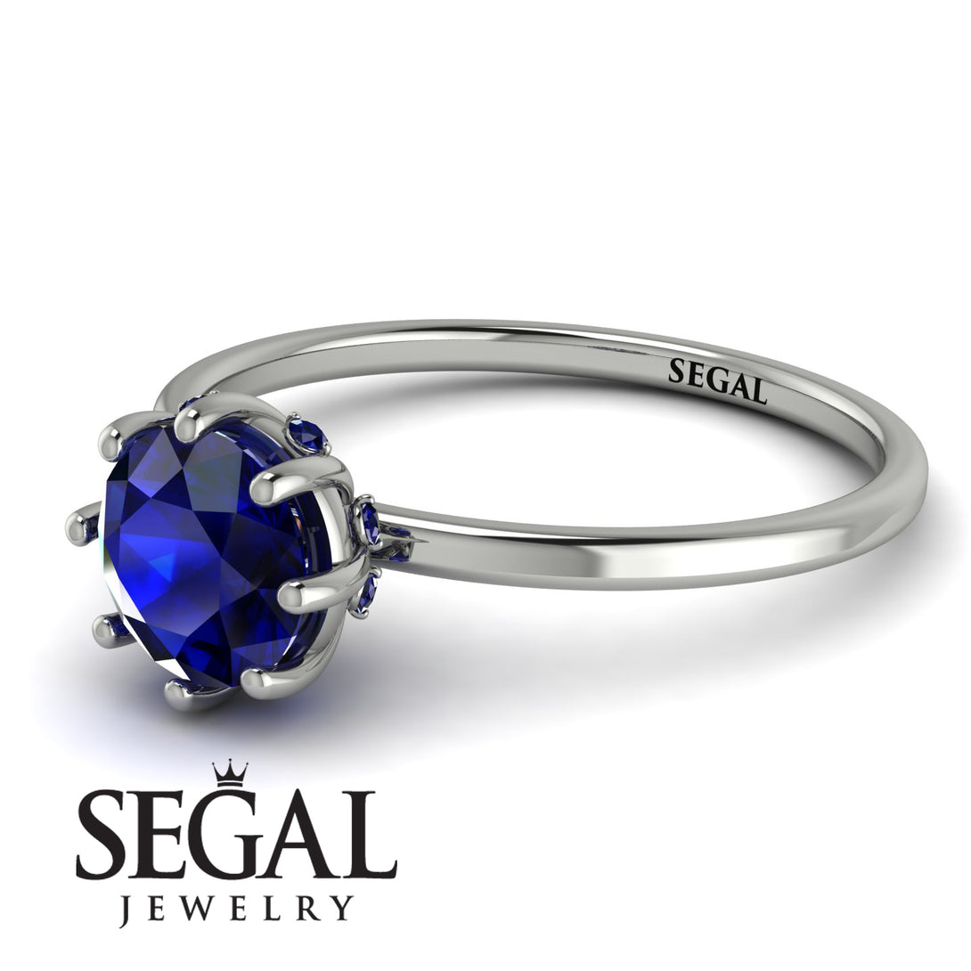 Classic Sapphire Ring With Hidden Stones - Elliana No. 15