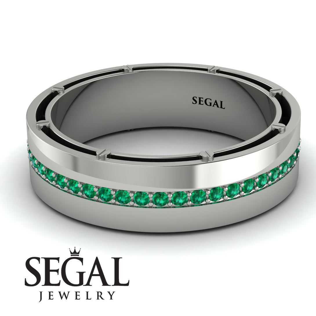 Classic Eternity Emerald Wedding Band - John No. 6