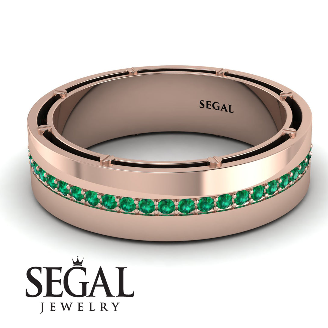 Classic Eternity Emerald Wedding Band - John No. 5