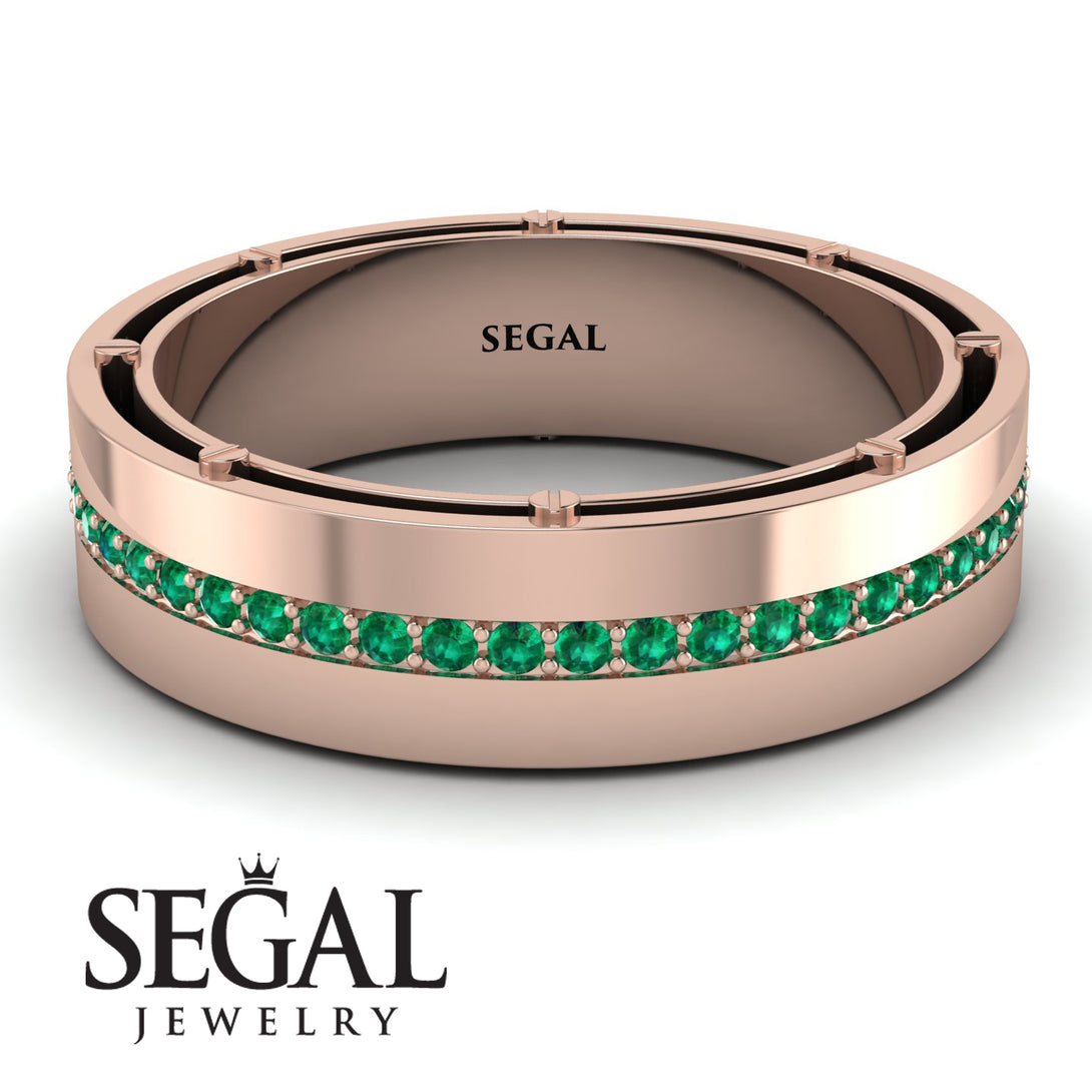 Classic Eternity Emerald Wedding Band - John No. 5