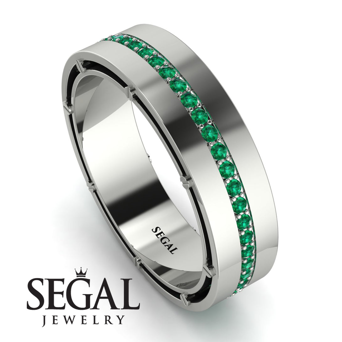 Classic Eternity Emerald Wedding Band - John No. 6
