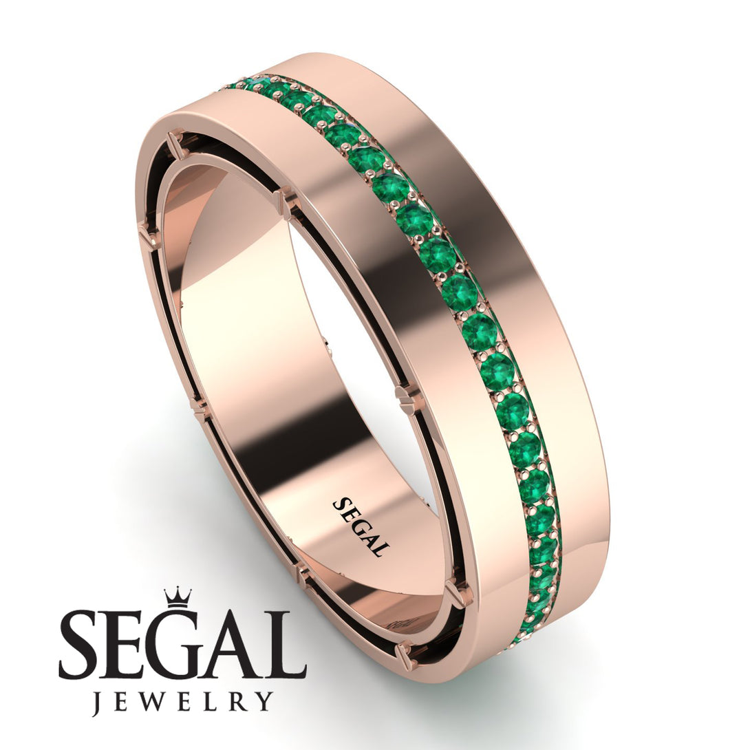 Classic Eternity Emerald Wedding Band - John No. 5