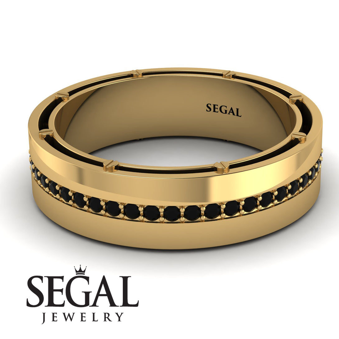 Classic Eternity Black Diamond Wedding Band - John No. 7