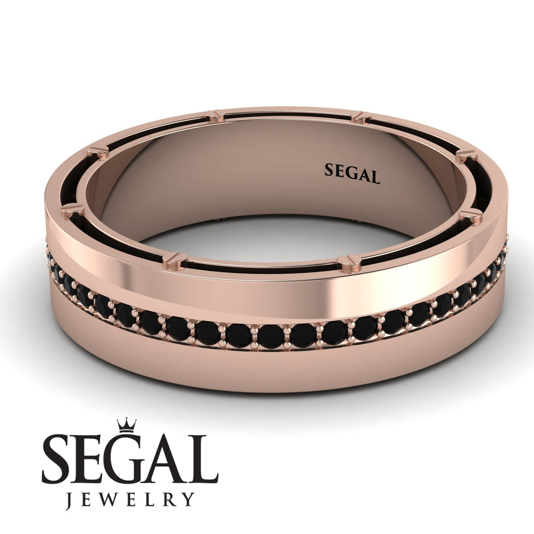 Classic Eternity Black Diamond Wedding Band - John No. 8