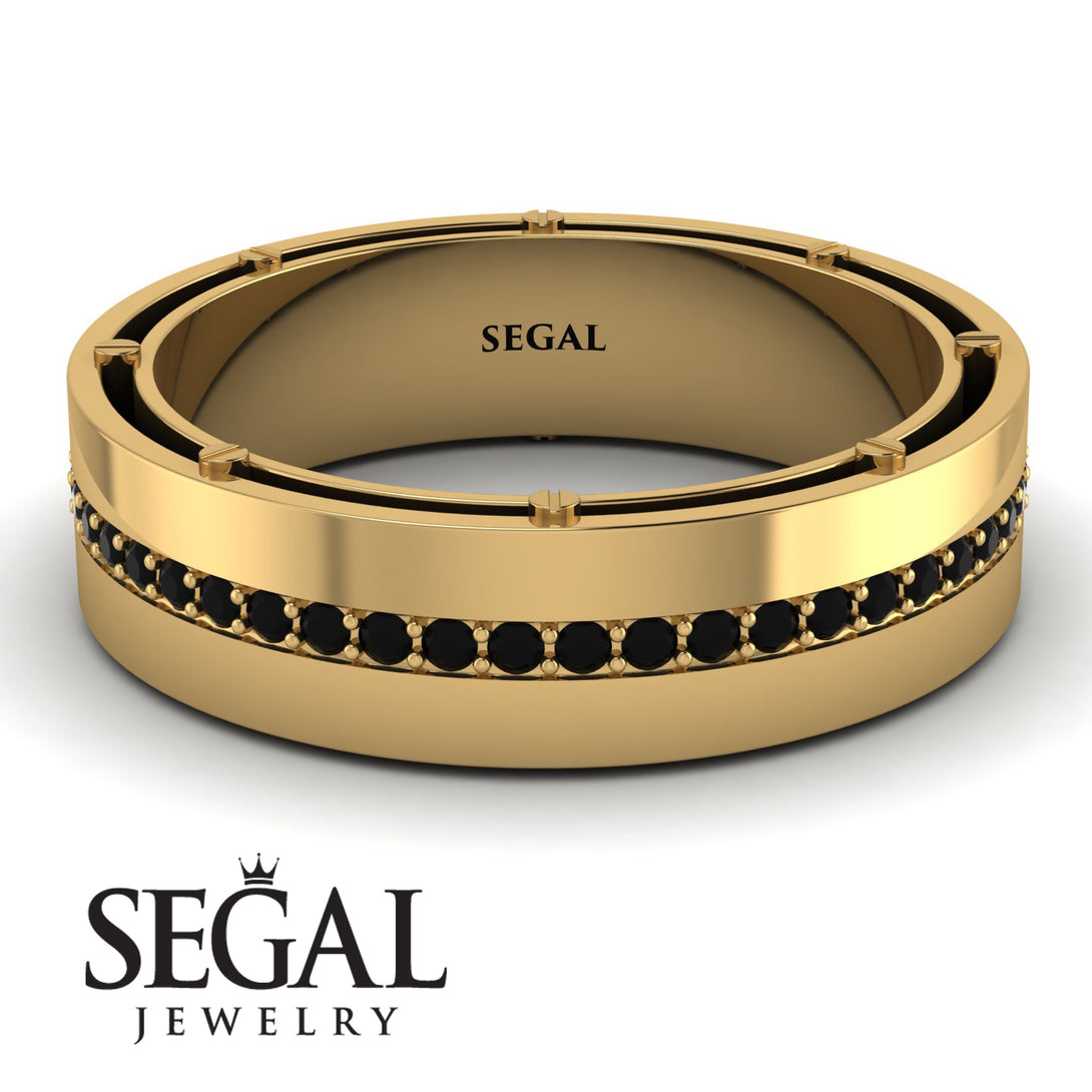 Classic Eternity Black Diamond Wedding Band - John No. 7