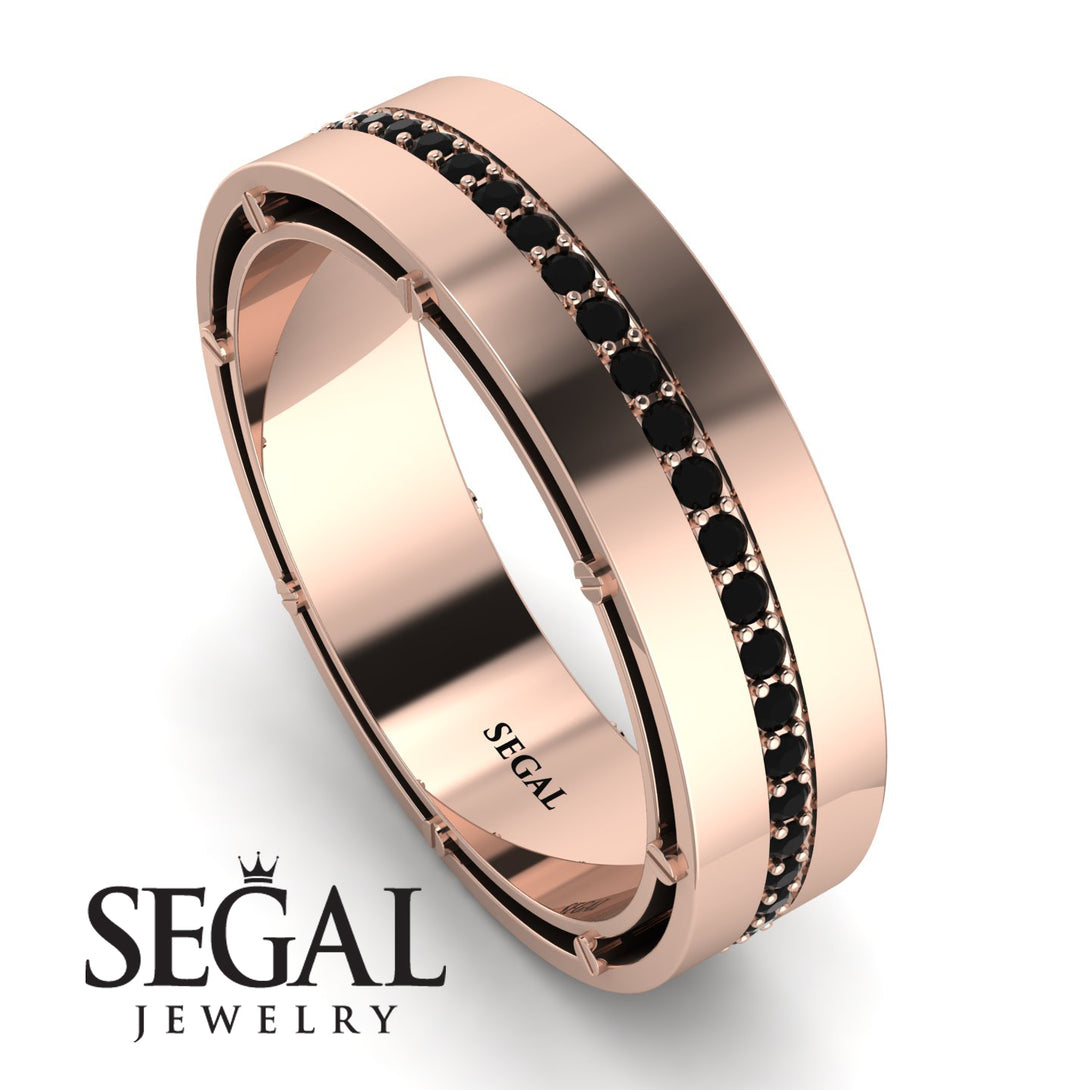 Classic Eternity Black Diamond Wedding Band - John No. 8