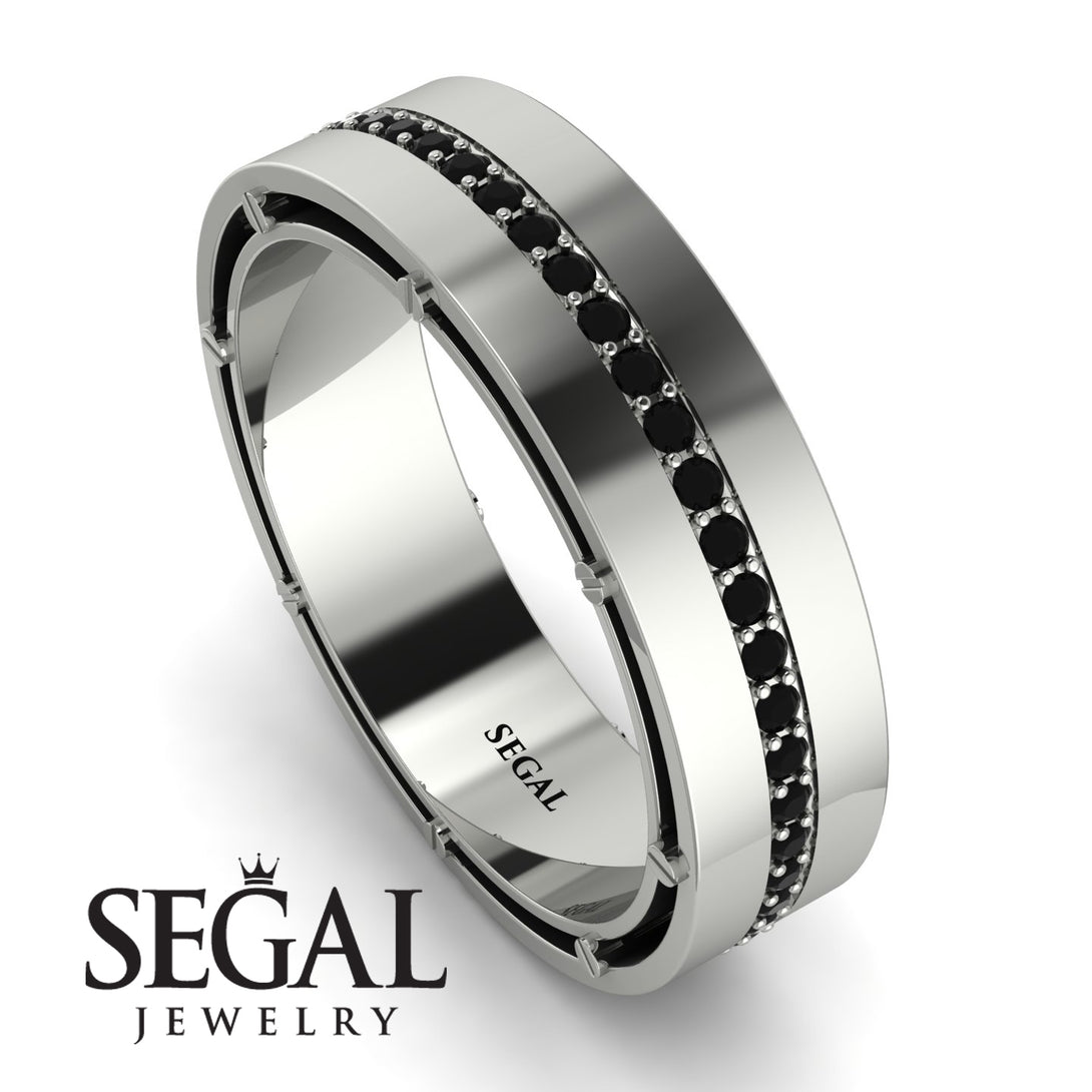 Classic Eternity Black Diamond Wedding Band - John No. 9