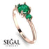 Classic Three Stone Emerald Engagement Ring - Valentina No. 20 image 2