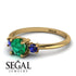 Classic Three Stone Emerald Engagement Ring - Valentina No. 64