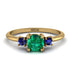 Classic Three Stone Emerald Engagement Ring - Valentina No. 64